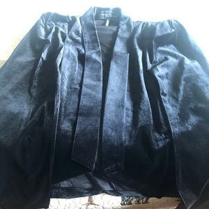 🌷SOLD🌷Akira Black Label Satin Cape over Vest